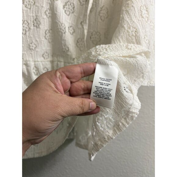 Women's Frye Wester Knit Country Eyelete Boho Top Size M NEW - Picture 6 of 6